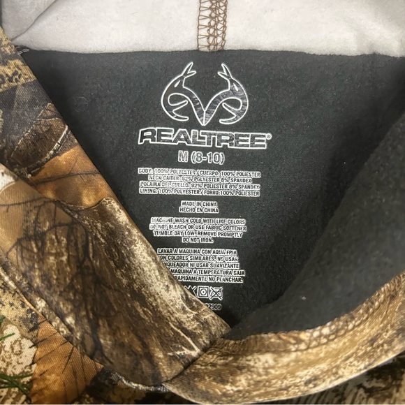 Realtree Hoodie Womens Medium Green Realtree Camouflage Pullover Camo Sweatshirt - Picture 4 of 7